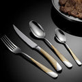 Cutlery Set with Textured Design-Kitchen & Dining > Cutlery-casanuva-Gold-16 Pieces Set-casanuva