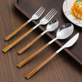 Cutlery Set with Wood-Inspired Handles for Stylish Dining-Kitchen & Dining > Cutlery-casanuva-casanuva