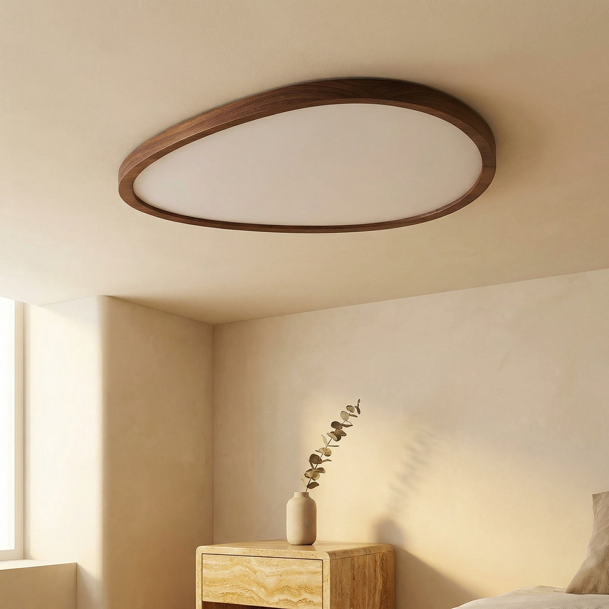 Dark Wooden Ceiling Lamp Ultra Thin Design-Lighting > Pendant Lights-casanuva-casanuva