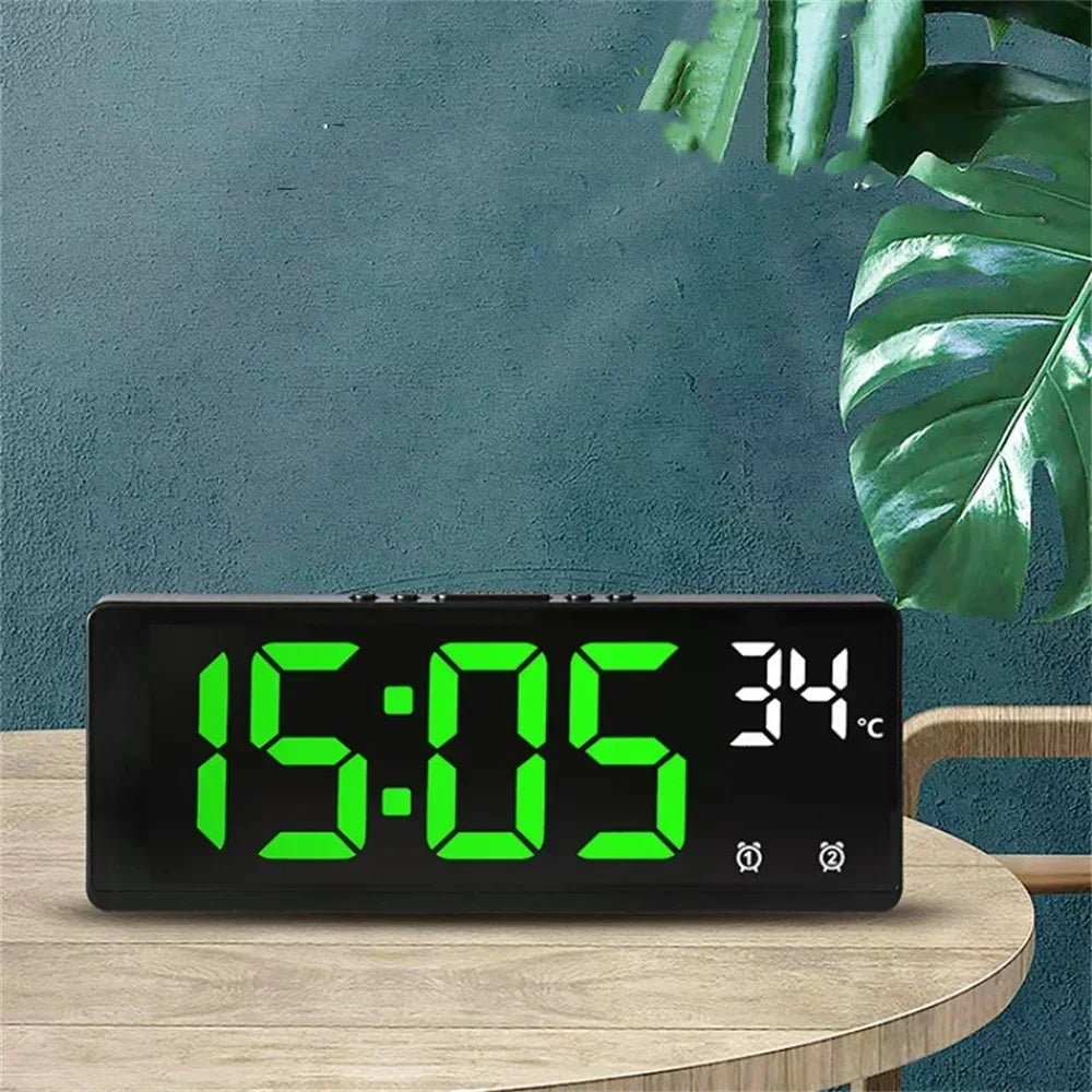 Digital Alarm Clock with Voice Control and Dual Alarm Function-Home Decor > Clocks-casanuva-casanuva