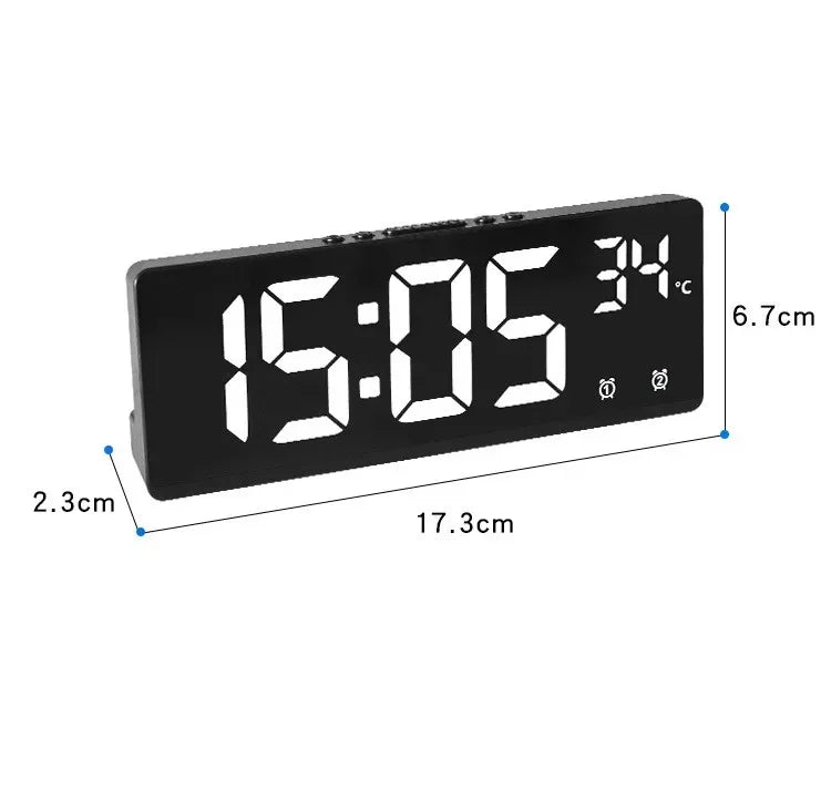 Digital Alarm Clock with Voice Control and Dual Alarm Function-Home Decor > Clocks-casanuva-casanuva