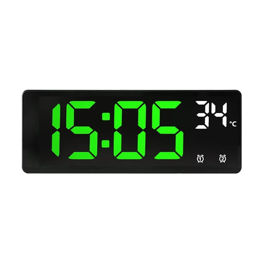 Digital Alarm Clock with Voice Control and Dual Alarm Function-Home Decor > Clocks-casanuva-Green-casanuva