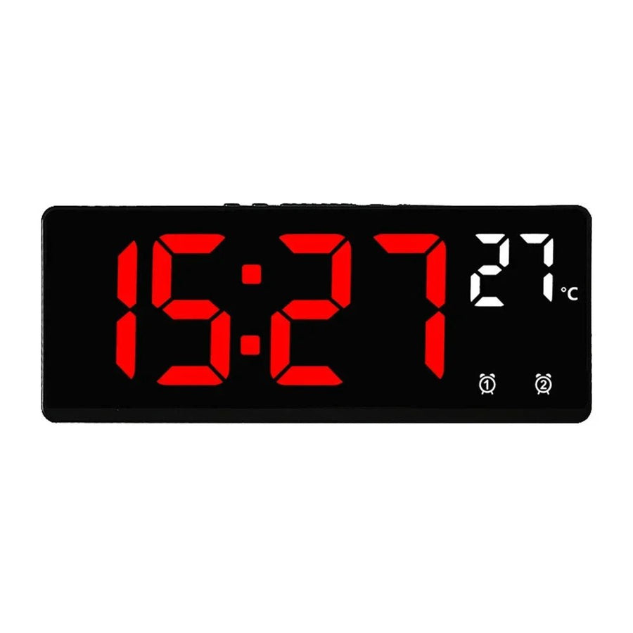 Digital Alarm Clock with Voice Control and Dual Alarm Function-Home Decor > Clocks-casanuva-Red-casanuva