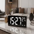 Digital Alarm Clock with Voice Control and Dual Alarm Function-Home Decor > Clocks-casanuva-White-casanuva