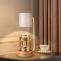 Dimmable Japanese Minimalist Wood Table Lamp with Melting Wax Design-Lighting > Table Lamps-casanuva-casanuva