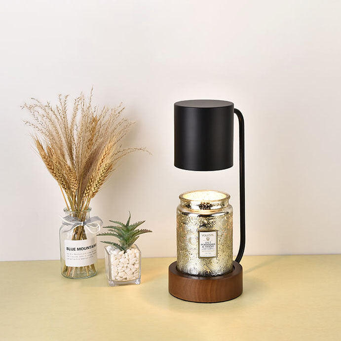 Dimmable Japanese Minimalist Wood Table Lamp with Melting Wax Design-Lighting > Table Lamps-casanuva-casanuva