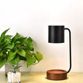 Dimmable Japanese Minimalist Wood Table Lamp with Melting Wax Design-Lighting > Table Lamps-casanuva-Dimmer Switch-Black-100V-120V-casanuva