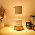 Dimmable Japanese Minimalist Wood Table Lamp with Melting Wax Design-Lighting > Table Lamps-casanuva-Dimmer Switch-White-220V-240V-casanuva