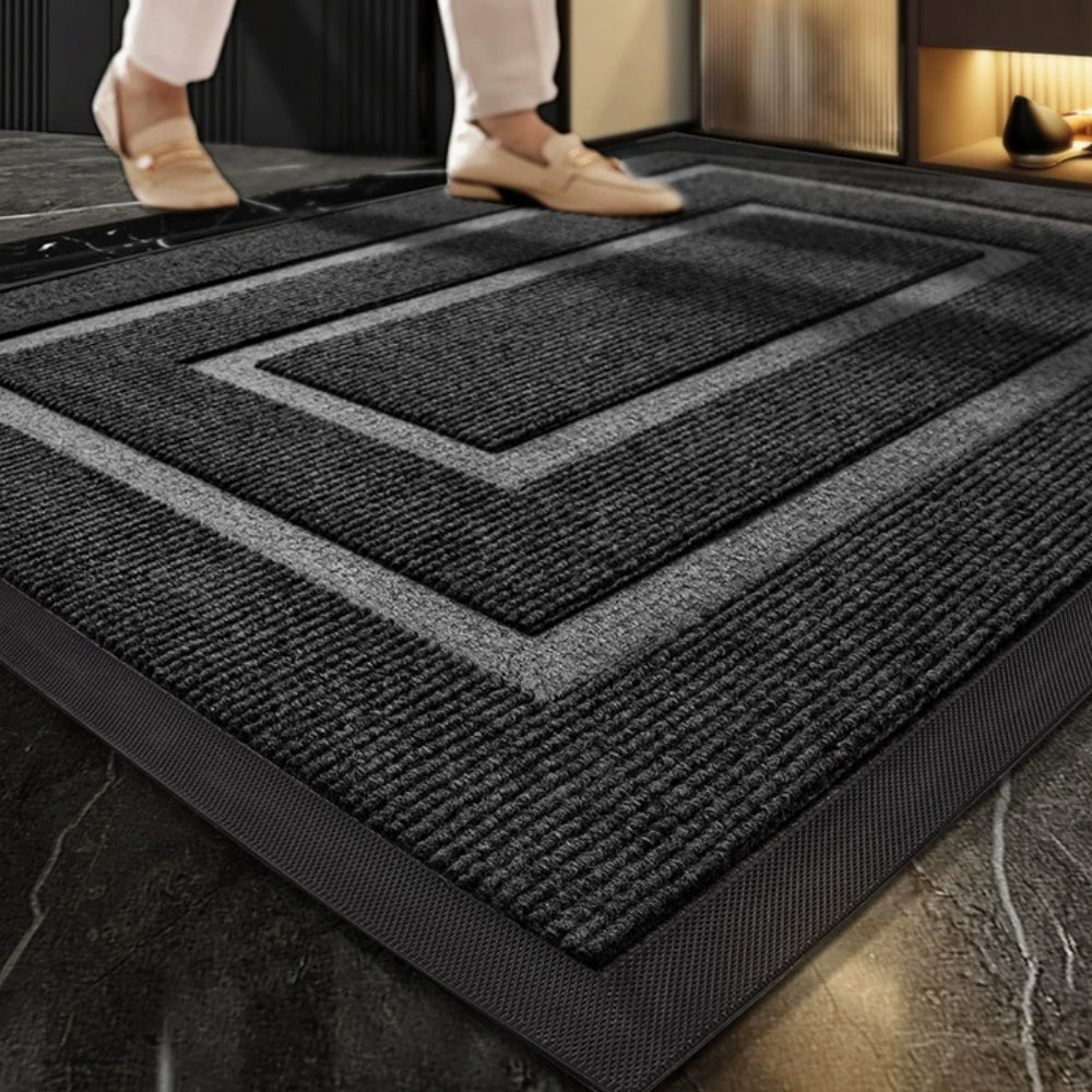 Dirt Trapper Entry Mat Washable Indoor Outdoor Doormat-Rugs & Mats > Door Mats-casanuva-Black-18"x29.5"-casanuva