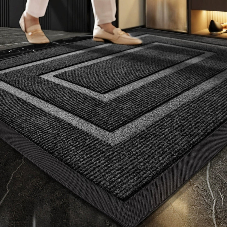Dirt Trapper Entry Mat Washable Indoor Outdoor Doormat-Rugs & Mats > Door Mats-casanuva-Black-18"x29.5"-casanuva