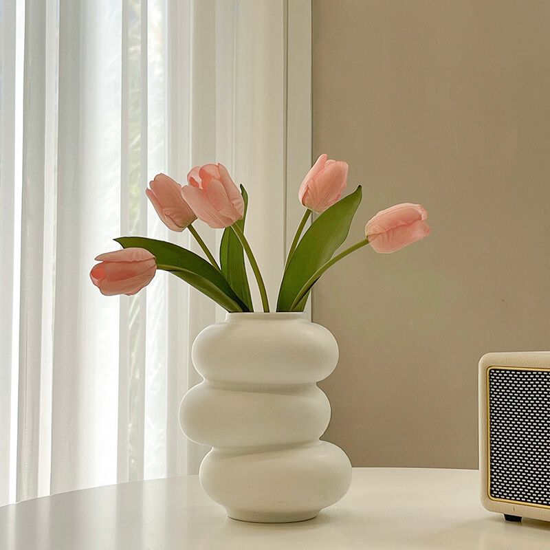Donut Vase Flower Arrangement Set-Home Decor > Vases-casanuva-casanuva