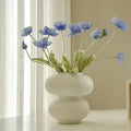 Donut Vase Flower Arrangement Set-Home Decor > Vases-casanuva-B-Blue Poppy-casanuva