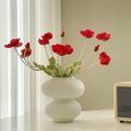 Donut Vase Flower Arrangement Set-Home Decor > Vases-casanuva-B-Red Poppy-casanuva