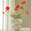 Donut Vase Flower Arrangement Set-Home Decor > Vases-casanuva-B-Sun Red Poppy-casanuva