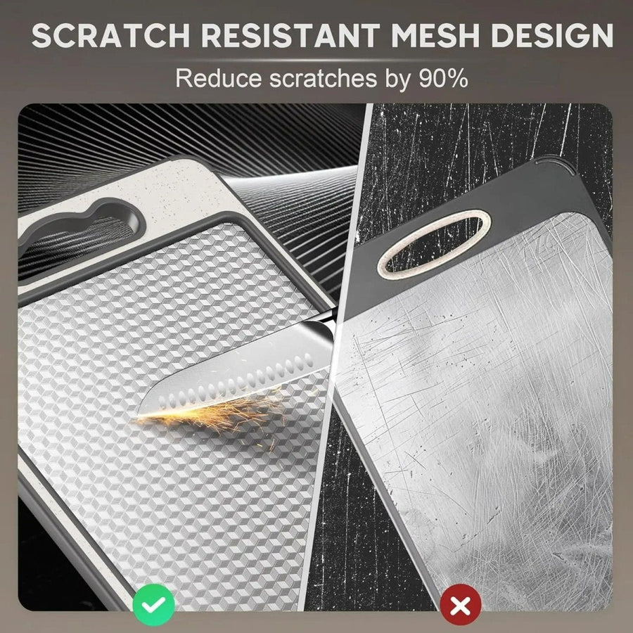 Dual-Sided Anti-Scratch Cutting Board with Sharpener and Silicone Edge-Kitchen & Dining > Cutting Boards-casanuva-casanuva