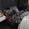 Duvet Cover Set 3 Piece Noir Enigma Design-Bedding & Bath > Bedding Sets-casanuva-casanuva