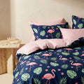 Duvet Cover Set 3 Pieces Flamingo Oasis Design-Bedding & Bath > Bedding Sets-casanuva-casanuva