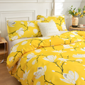 Duvet Cover Set Yellow Blossom 3 Piece-Bedding & Bath > Bedding Sets-casanuva-casanuva