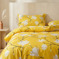 Duvet Cover Set Yellow Blossom 3 Piece-Bedding & Bath > Bedding Sets-casanuva-casanuva