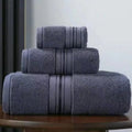 Egyptian Cotton Towel Set Soft Absorbent Bath Towels-Bedding & Bath > Bath Towels-casanuva-Dark Gray-3 Piece Towel Set-casanuva