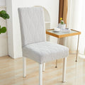 Elastic Jacquard Chair Cover-Covers & Textiles > Chair Covers-casanuva-Palm Weave-Soft White-casanuva