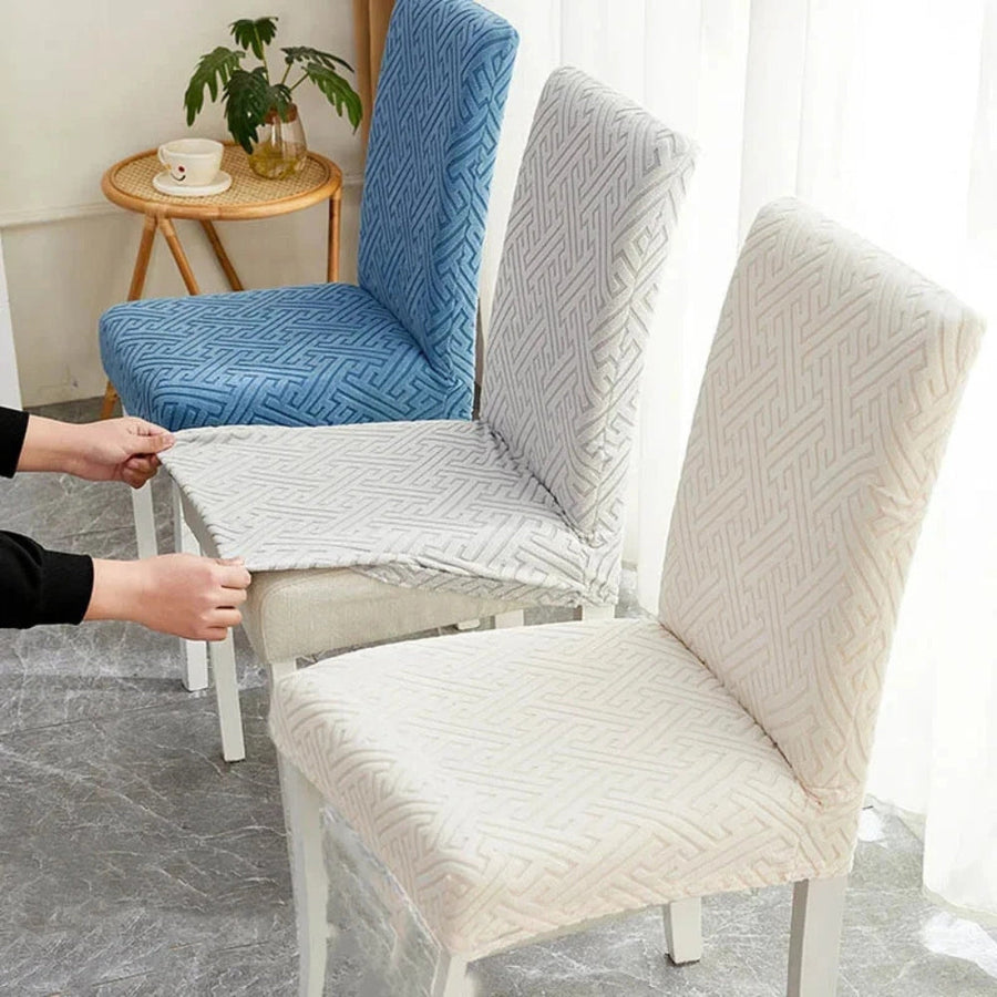 Elastic Lattice Dining Chair Cover-Covers & Textiles > Chair Covers-casanuva-casanuva