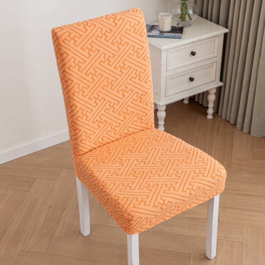 Elastic Lattice Dining Chair Cover-Covers & Textiles > Chair Covers-casanuva-Amber Glow-casanuva