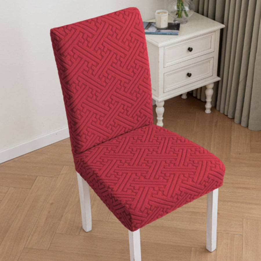 Elastic Lattice Dining Chair Cover-Covers & Textiles > Chair Covers-casanuva-Crimson Regal-casanuva