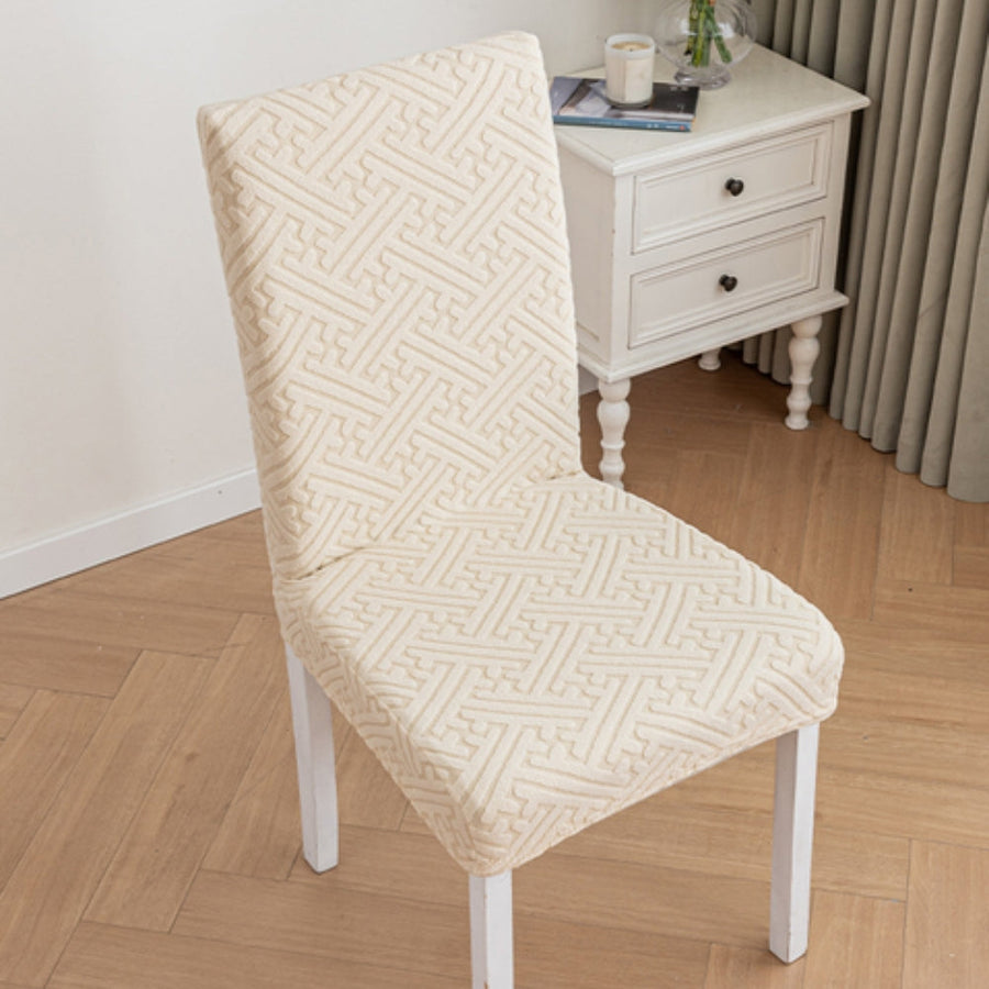Elastic Lattice Dining Chair Cover-Covers & Textiles > Chair Covers-casanuva-Ivory Sand-casanuva