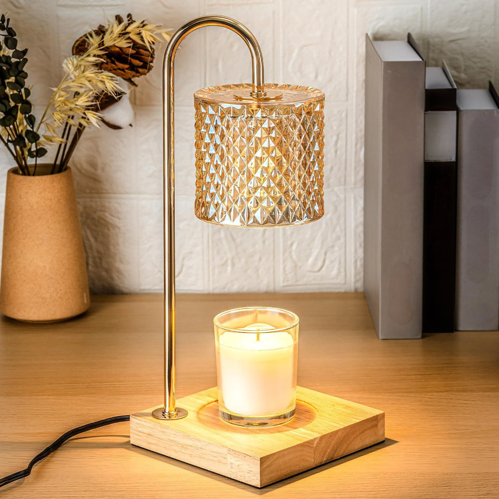 Electric Candle Warmer Table Lamp with Dimmer and Timer-Lighting > Table Lamps-casanuva-casanuva