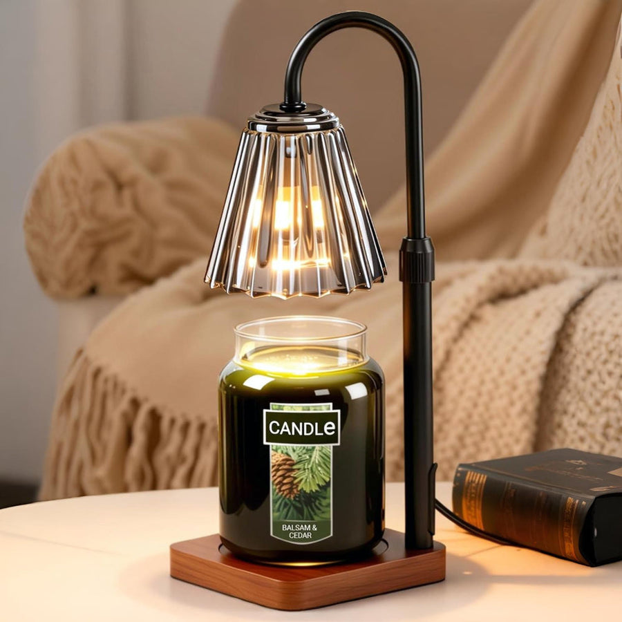 Electric Candle Warmer Table Lamp with Dimmer and Timer-Lighting > Table Lamps-casanuva-casanuva