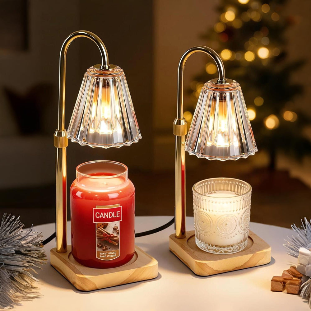 Electric Candle Warmer Table Lamp with Dimmer and Timer-Lighting > Table Lamps-casanuva-casanuva