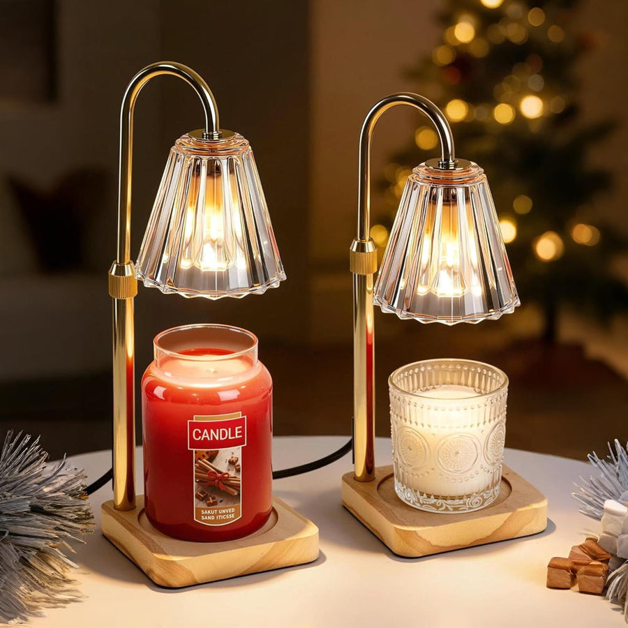 Electric Candle Warmer Table Lamp with Dimmer and Timer-Lighting > Table Lamps-casanuva-casanuva