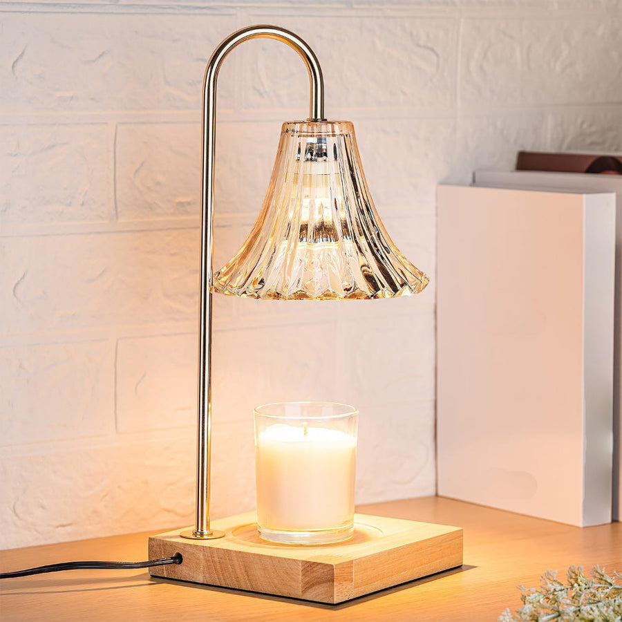 Electric Candle Warmer Table Lamp with Dimmer and Timer-Lighting > Table Lamps-casanuva-casanuva