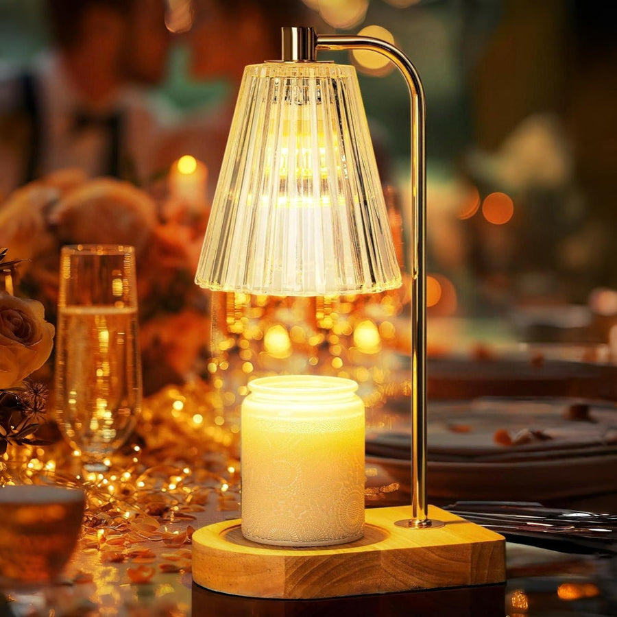 Electric Candle Warmer Table Lamp with Dimmer and Timer-Lighting > Table Lamps-casanuva-casanuva