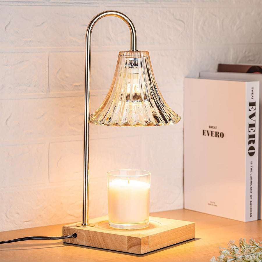 Electric Candle Warmer Table Lamp with Dimmer and Timer-Lighting > Table Lamps-casanuva-Heldere bloem-casanuva