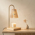 Electric Candle Warmer Table Lamp with Dimmer and Timer-Lighting > Table Lamps-casanuva-casanuva