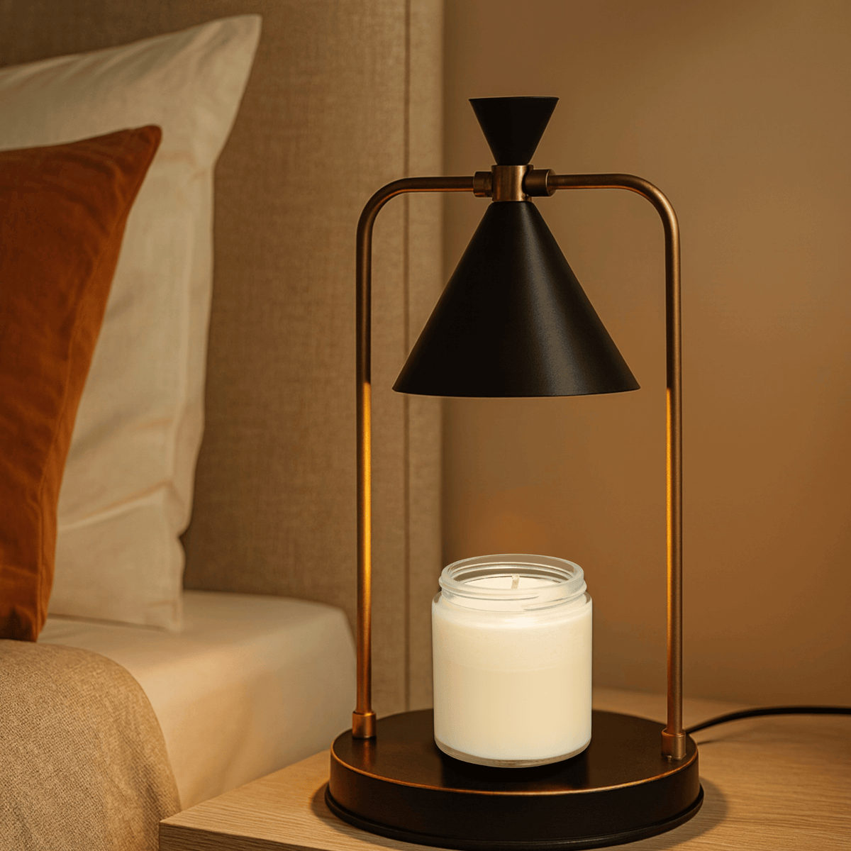 Electric Candle Warmer with Glass Holder-Home Decor > Decorative Accessories-casanuva-Black-17x32cm-casanuva