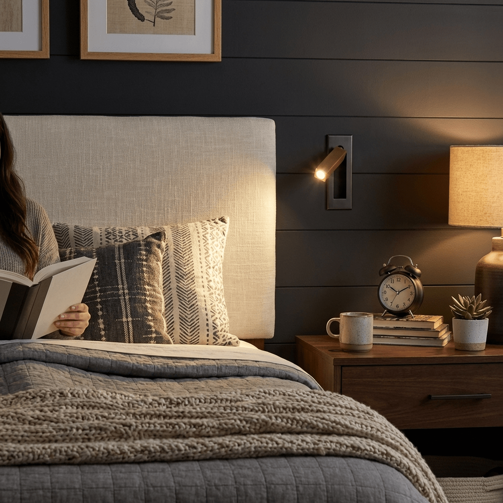 Embedded Bedside Light Fixture-Lighting > Table Lamps-casanuva-casanuva