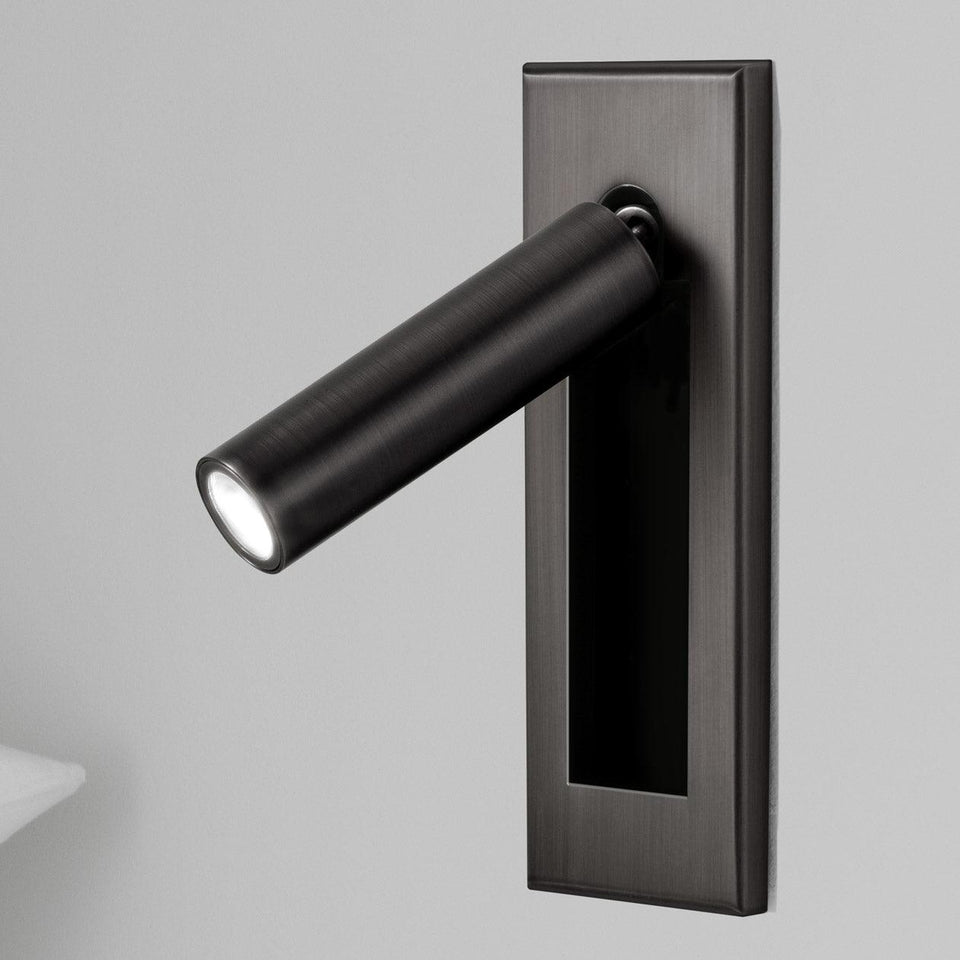 Embedded Bedside Light Fixture-Lighting > Table Lamps-casanuva-5x5cm-Matt Black-Warm Light-casanuva