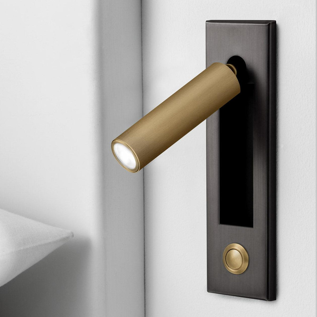 Embedded Bedside Light Fixture-Lighting > Table Lamps-casanuva-5x8cm-Matt Black+Copper-Warm Light-casanuva