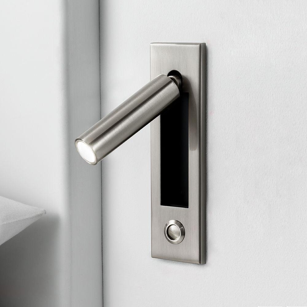 Embedded Bedside Light Fixture-Lighting > Table Lamps-casanuva-5x8cm-Nickel-Warm Light-casanuva