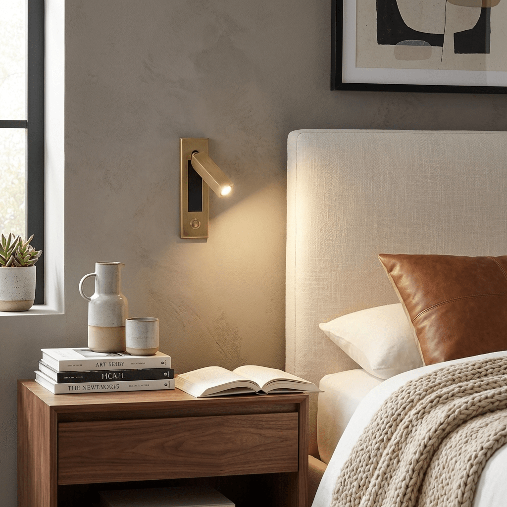 Embedded Bedside Light Fixture-Lighting > Table Lamps-casanuva-casanuva