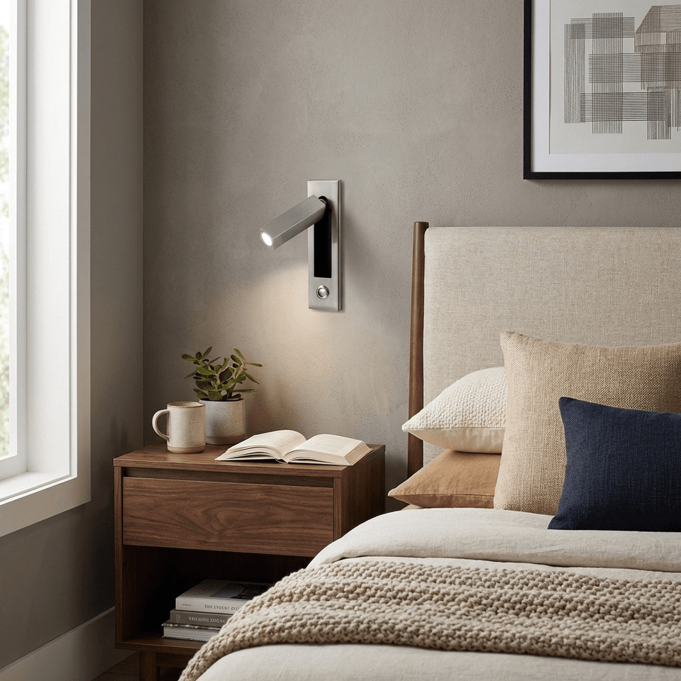 Embedded Bedside Light Fixture-Lighting > Table Lamps-casanuva-casanuva