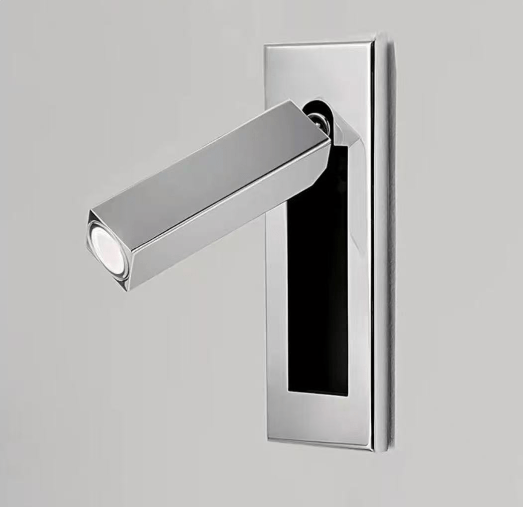 Embedded Bedside Light Fixture-Lighting > Table Lamps-casanuva-Dia 5x5cm-Chrome-Warm Light-casanuva