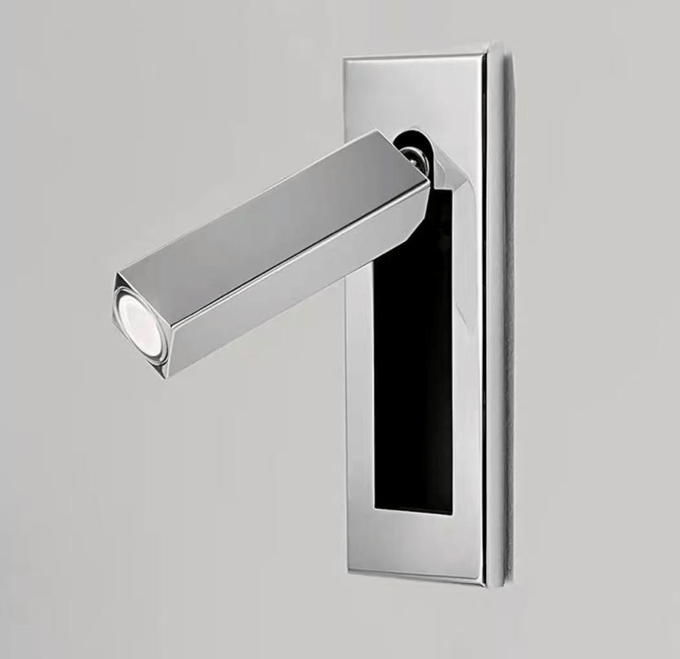 Embedded Bedside Light Fixture-Lighting > Table Lamps-casanuva-Dia 5x5cm-Chrome-Warm Light-casanuva
