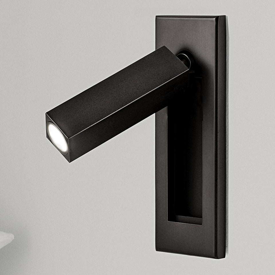 Embedded Bedside Light Fixture-Lighting > Table Lamps-casanuva-Dia 5x5cm-Matt Black-Warm Light-casanuva
