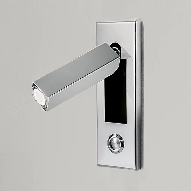 Embedded Bedside Light Fixture-Lighting > Table Lamps-casanuva-Dia 5x8cm-Chrome-Warm Light-casanuva