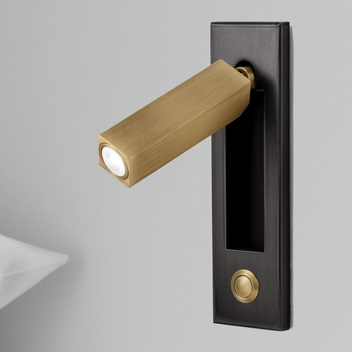 Embedded Bedside Light Fixture-Lighting > Table Lamps-casanuva-Dia 5x8cm-Matt Black+Copper-Warm Light-casanuva