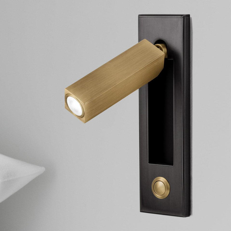 Embedded Bedside Light Fixture-Lighting > Table Lamps-casanuva-Dia 5x8cm-Matt Black+Copper-Warm Light-casanuva